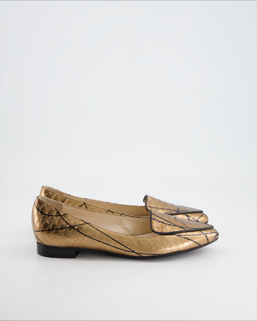 Navyboot Flats Leather Bronze Eu 38