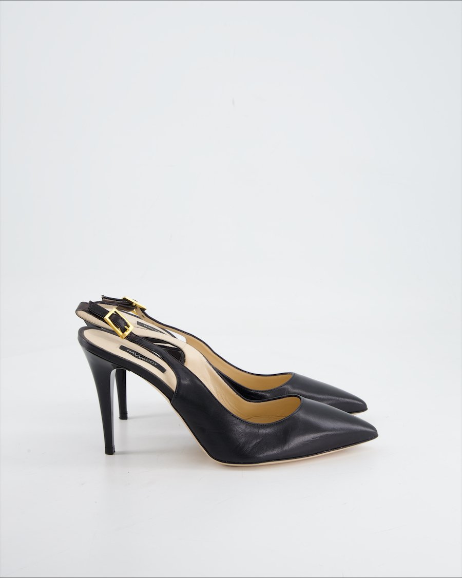 Navyboot Heels Leather Black Eu 38