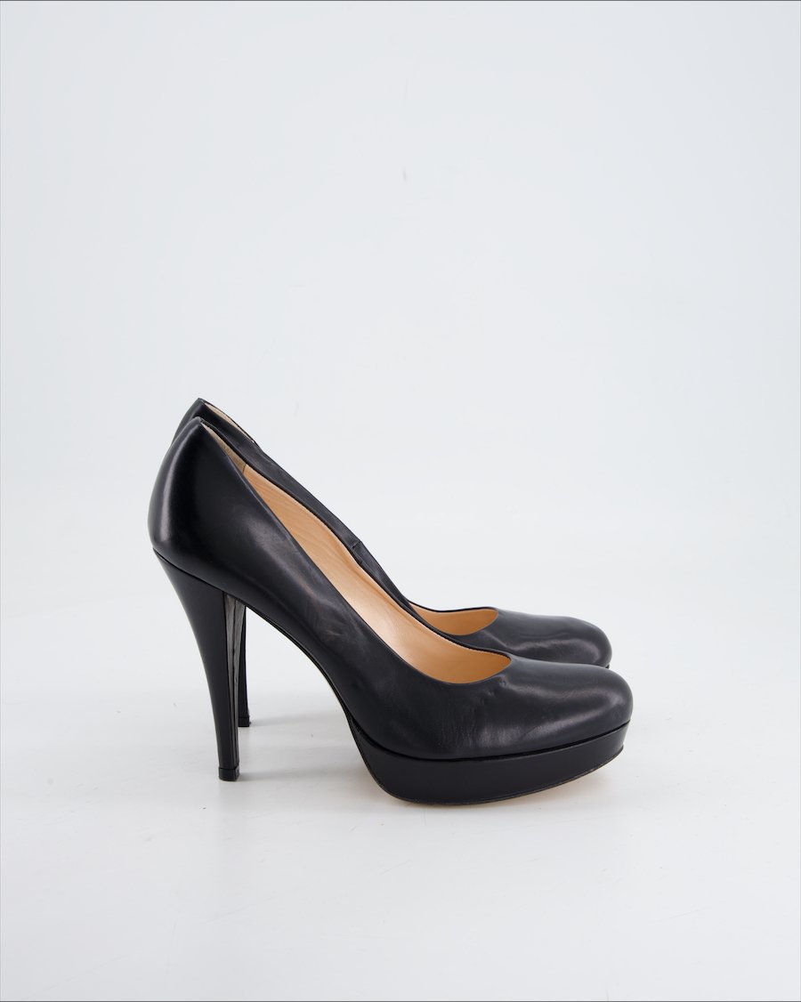 Navyboot Heels Leather Black Eu 38