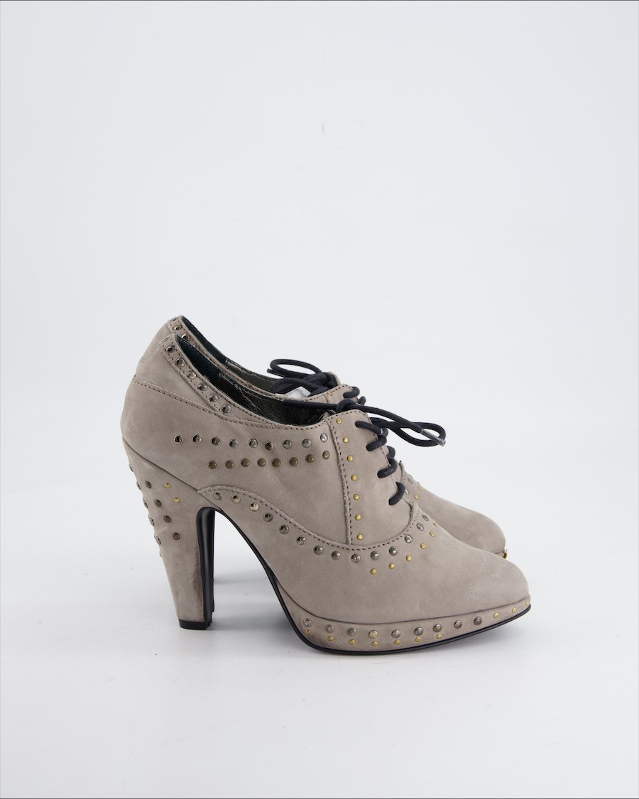 Max&Co Heels Leather Grey Eu 38
