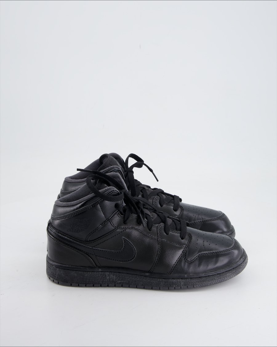 Jordan 1 Mid Trainers Leather Black Eu 40