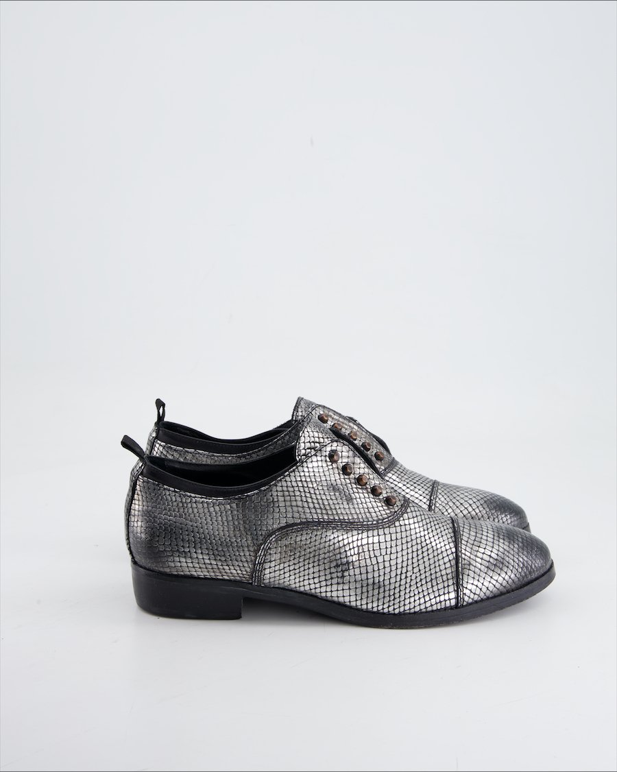 Mimmu Flats Leather Silver Eu 38