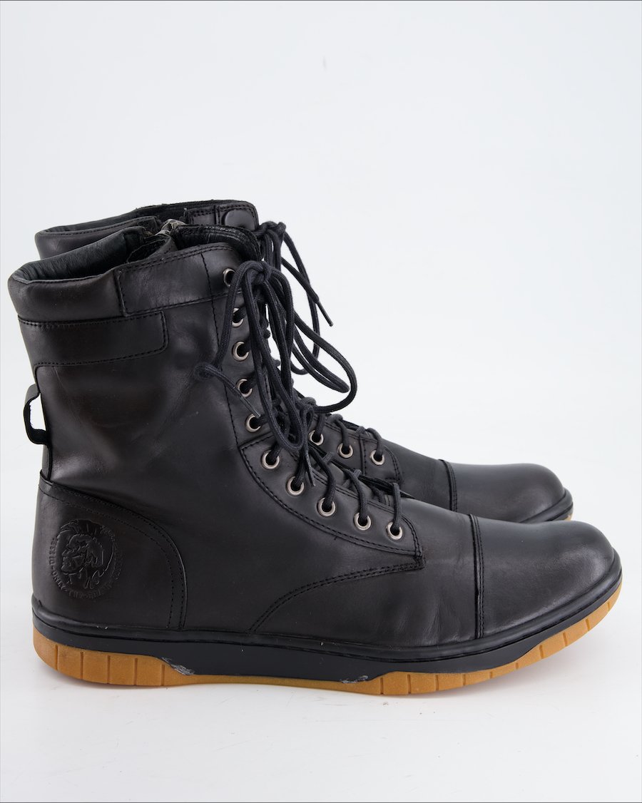 Diesel Boots Leather Black Eu 45