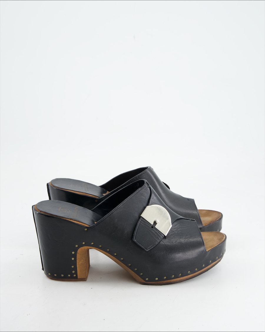 Silvano Sassetti Heels Leather Black Eu 40