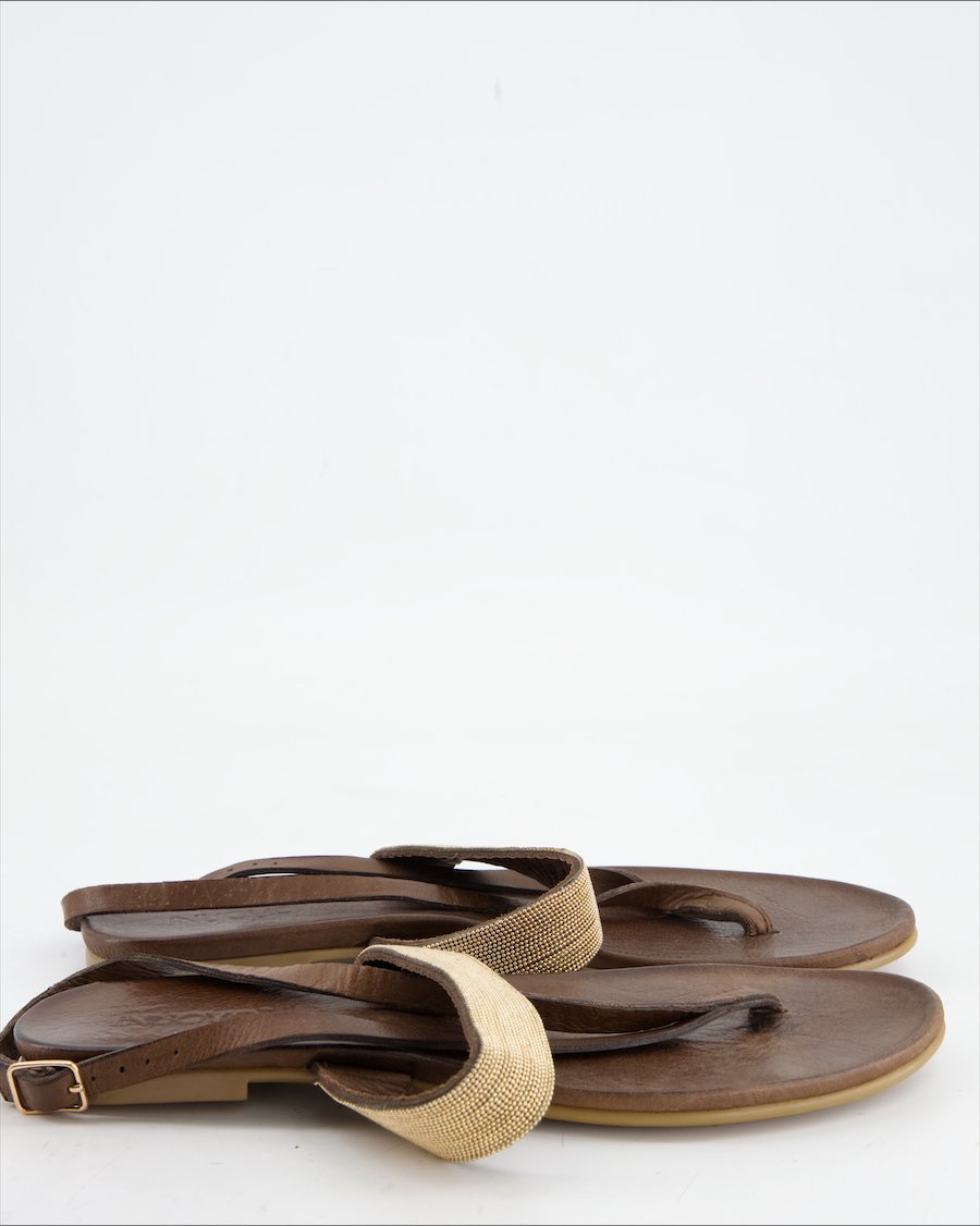 Inuovo Sandals Leather Brown Eu 41