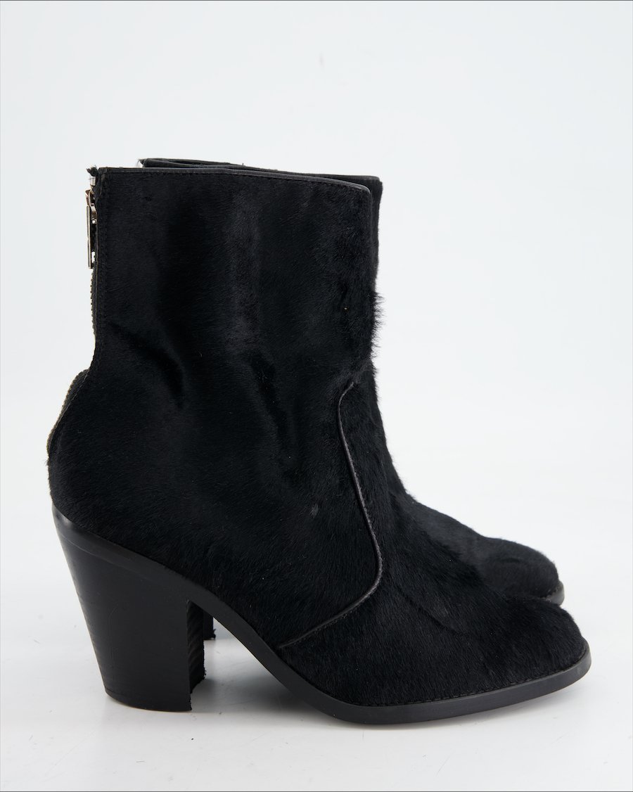 Diesel Ankle Boots Faux Fur Black Eu 38