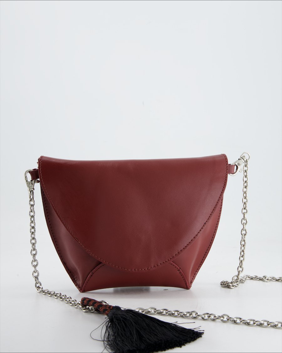 Unbrended Crossbody Bag Leather Red