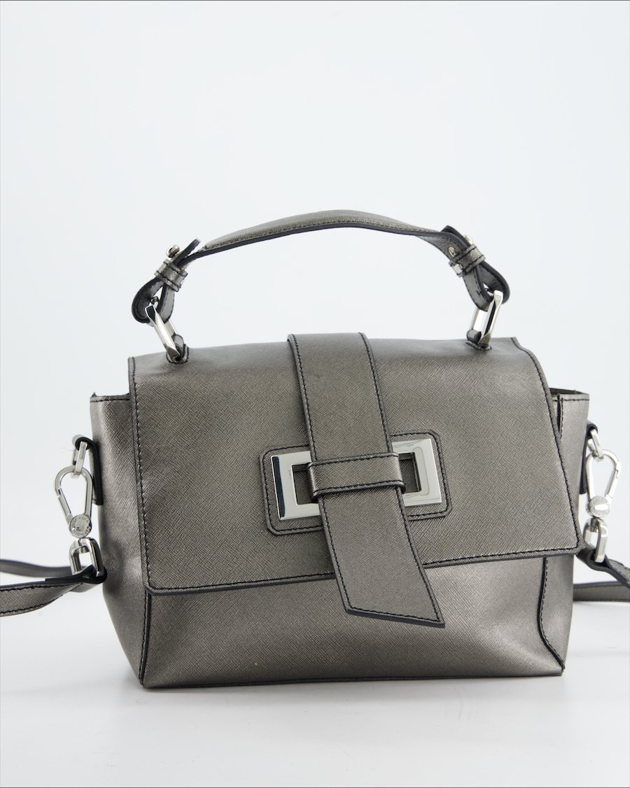 Arcadia Handbag Leather Silver