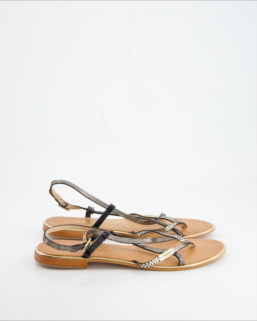 Les Tropeziennes Sandals Leather Gold Eu 39