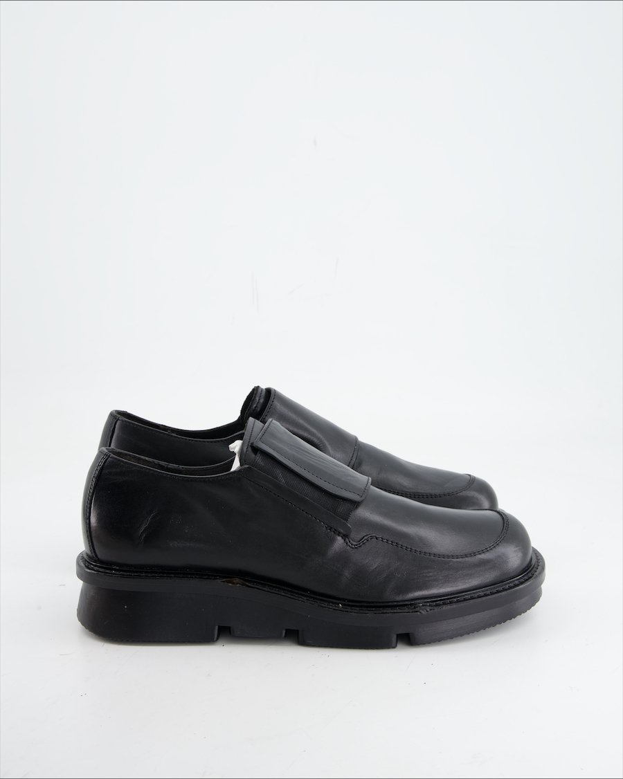 Logan Flats Leather Black
