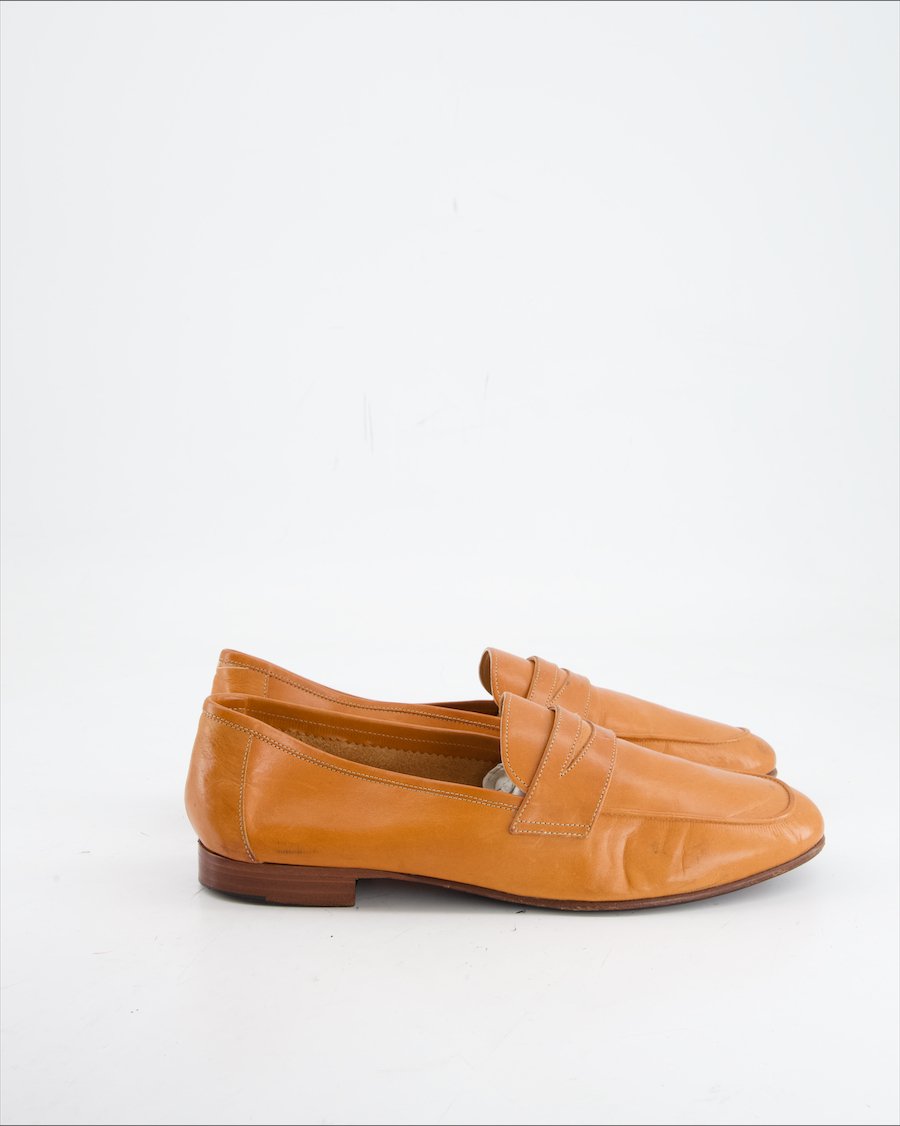 Mansur Gavriel Flats Leather Brown Eu 39