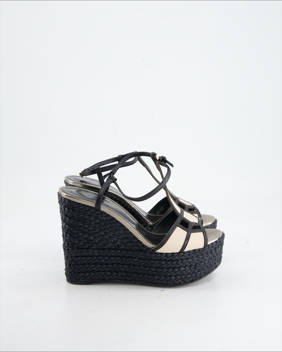 Sergio Rossi Sandals Leather Black Eu 35.5