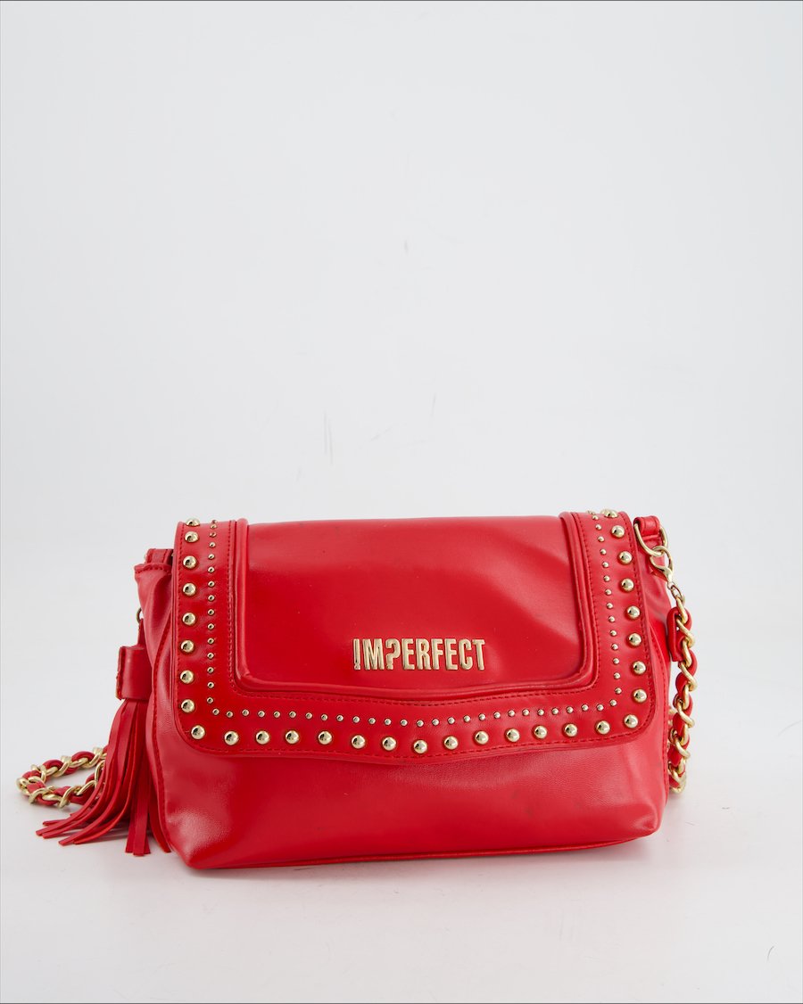Imperfect Crossbody Bag Leather Red