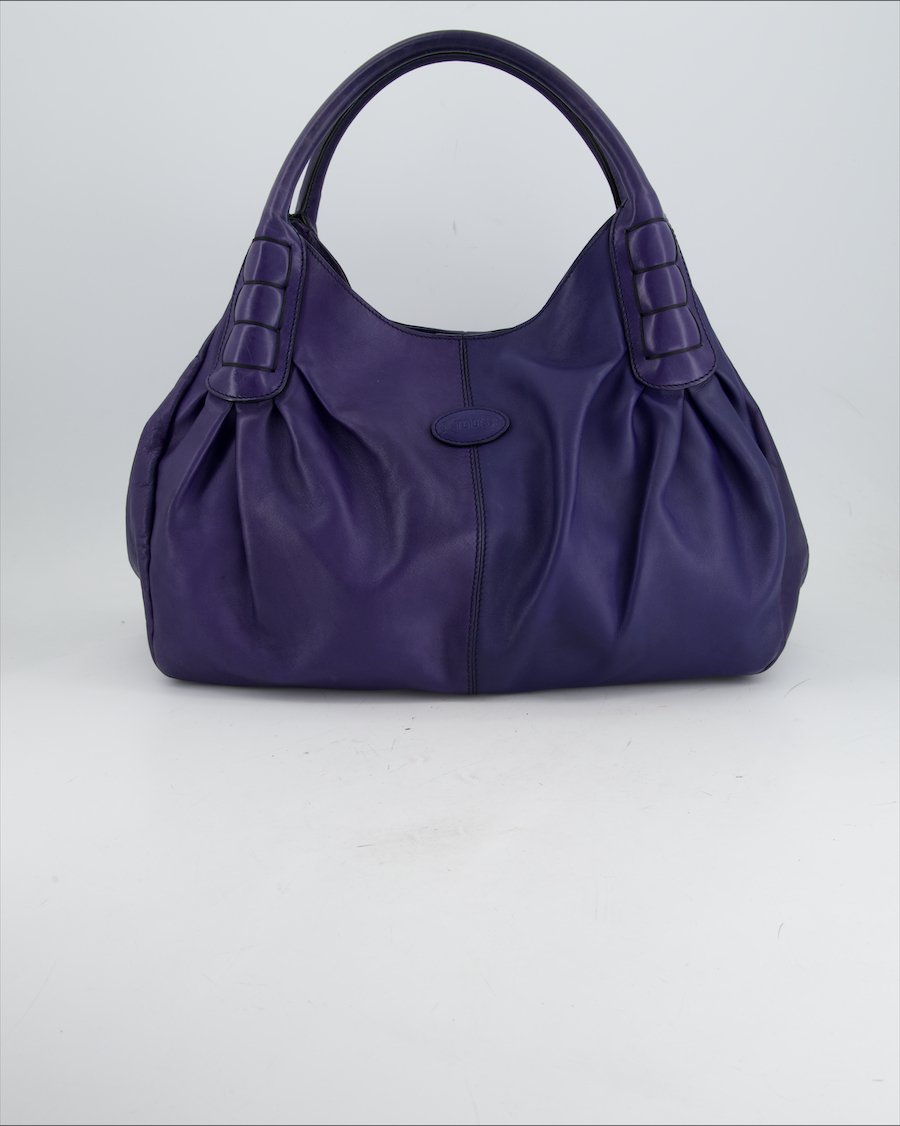 Tod's Handbag Leather Blue