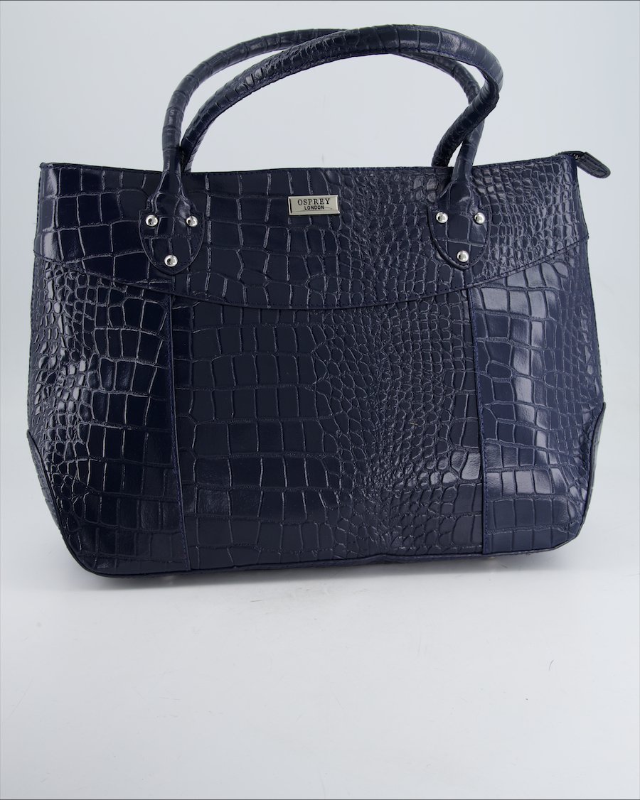 Osprey Shoulder Bag Leather Navy