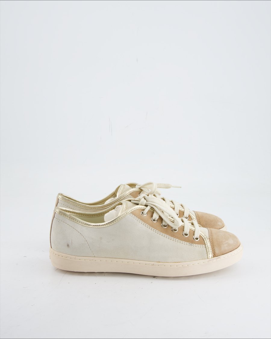 Tod's Trainers Suede Beige Eu 37.5