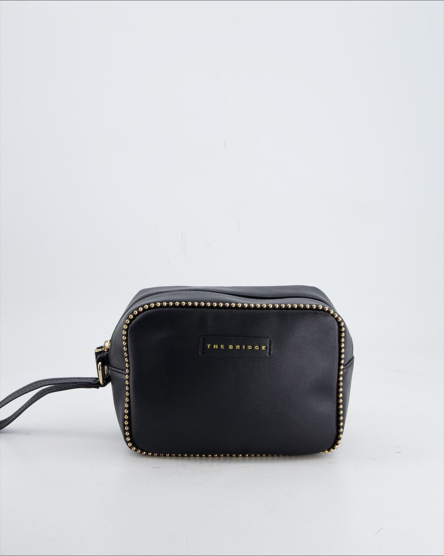 The Bridge Clutch Bag Leather Black