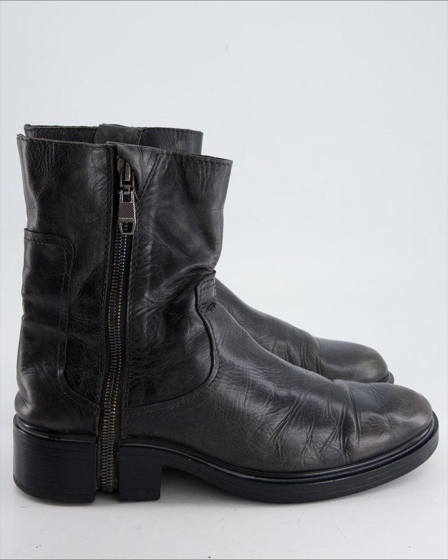 Diesel Boots Leather Anthracite Eu 44