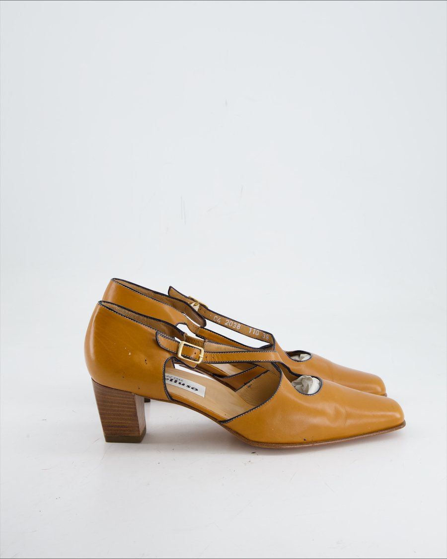 Melluso Heels Leather Camel Eu 39