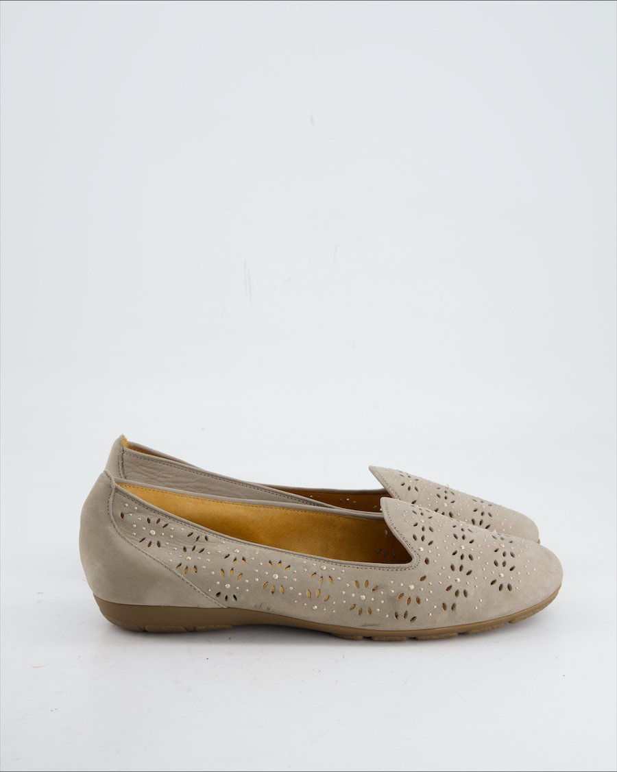Gabor Ballet Flats Leather Beige Eu 39
