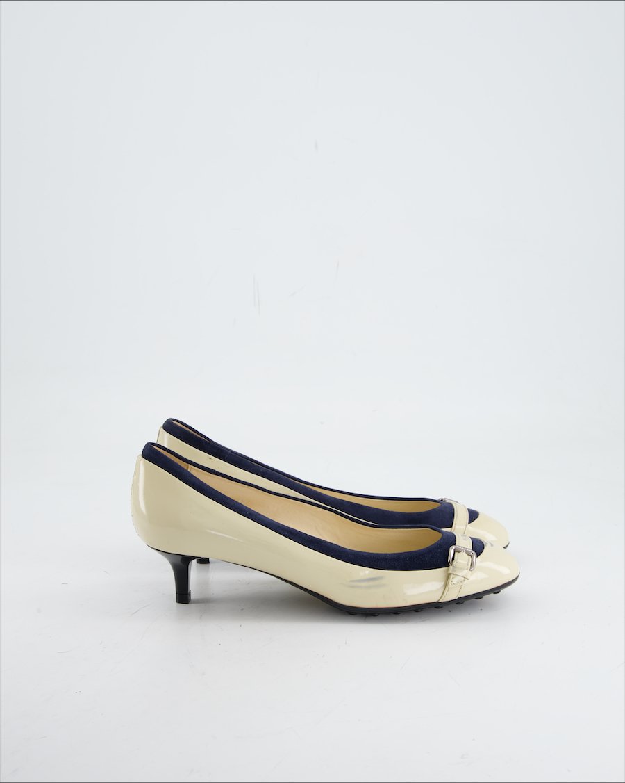 Tod's Heels Leather Beige Eu 35