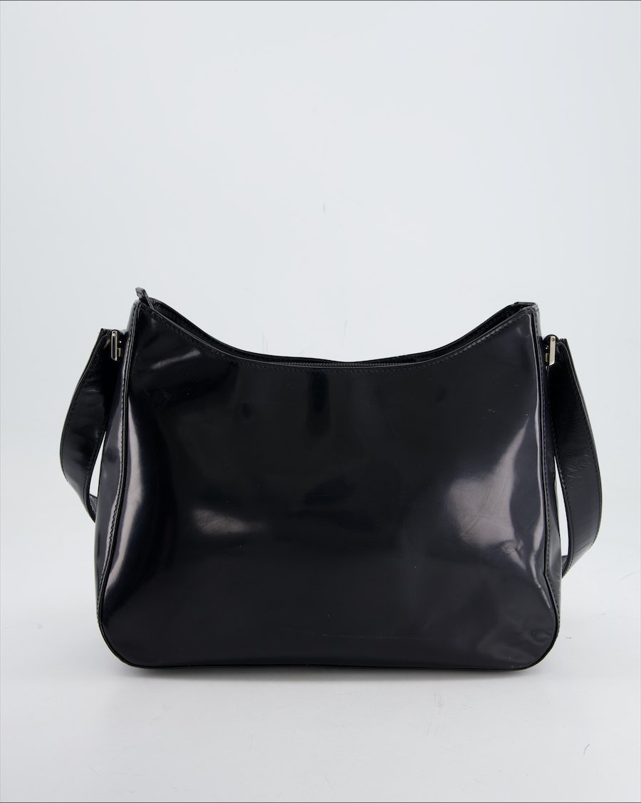 Gianni Versace Shoulder Bag Leather Black