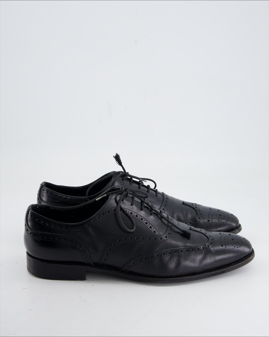 Prada Flats Leather Black Eu 43