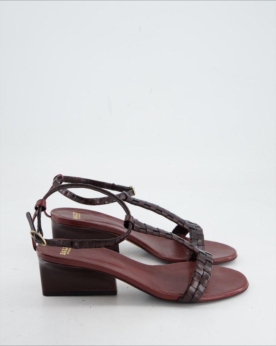 Bally Sandals Leather Brown Eu 39.5