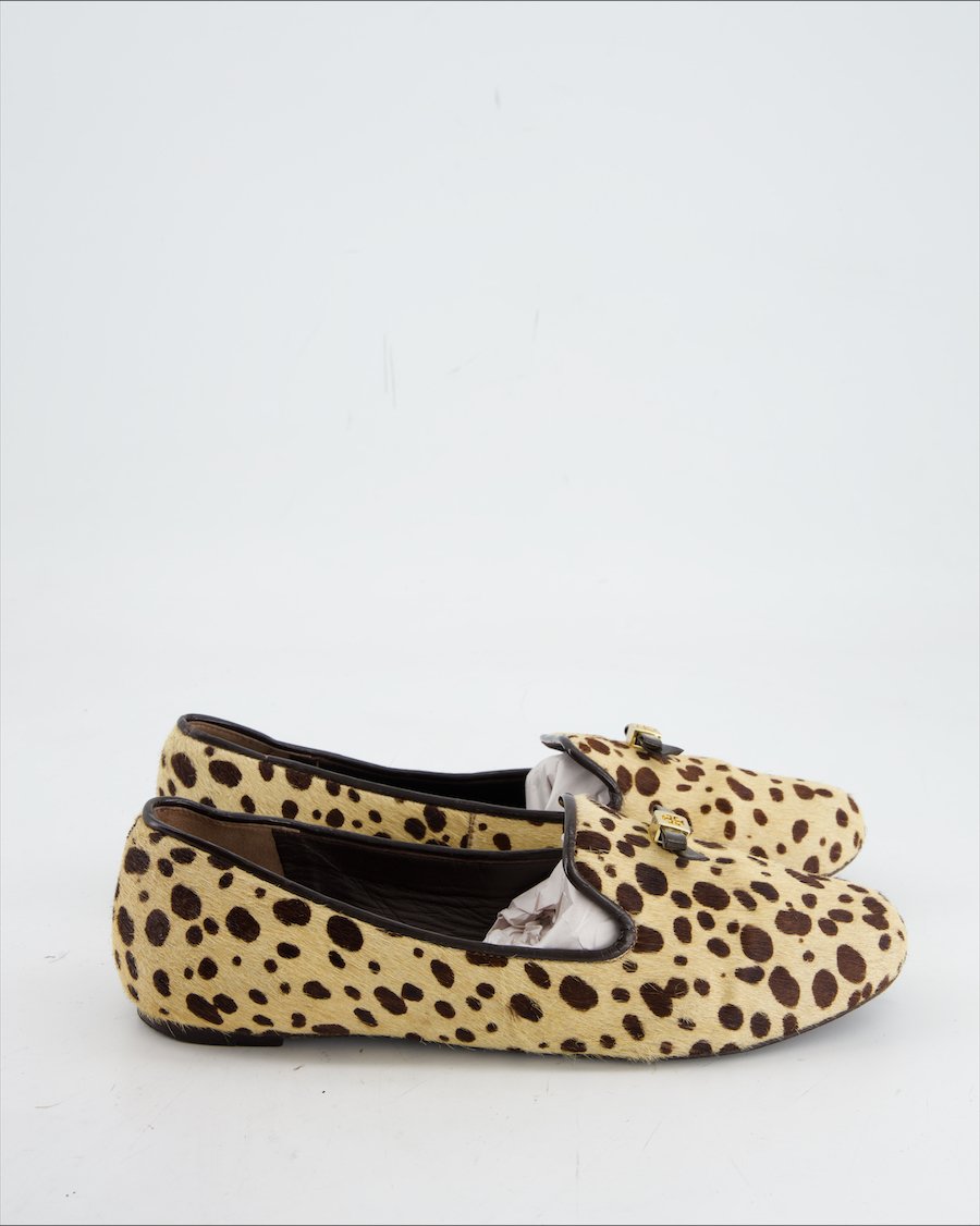 Tory Burch Flats Faux Fur Beige Eu 39