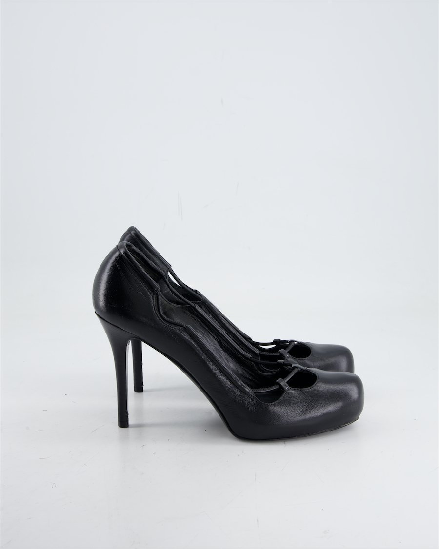 Alexander McQueen Heels Leather Black Eu 39
