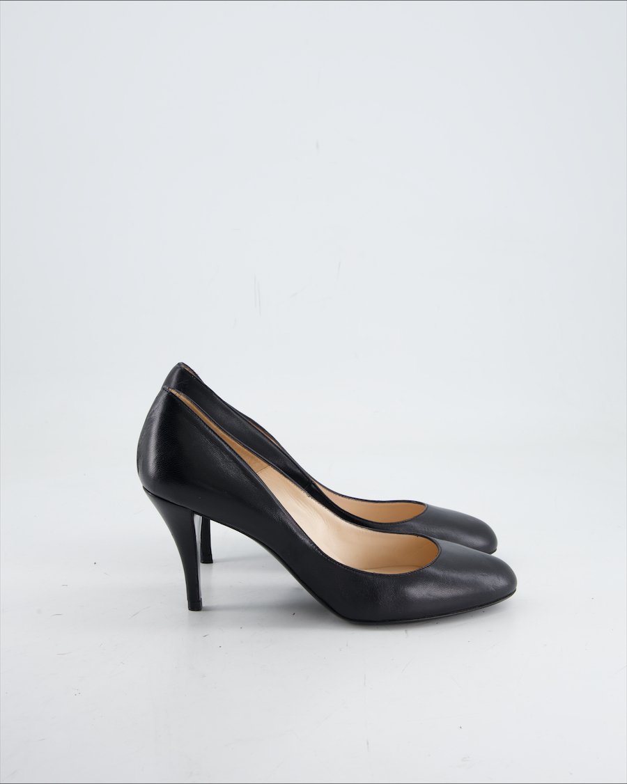 Emporio Armani Heels Leather Black Eu 37.5