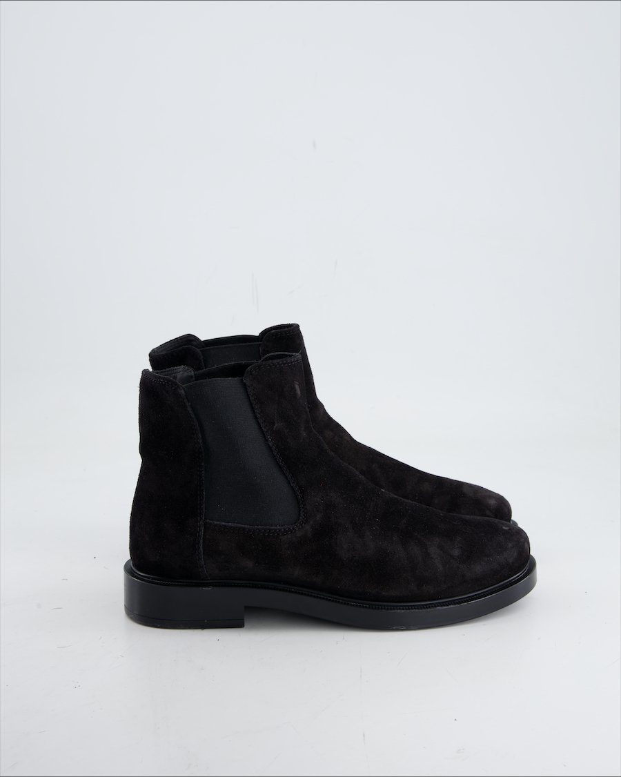 Tod's Ankle Boots Suede Black Eu 35