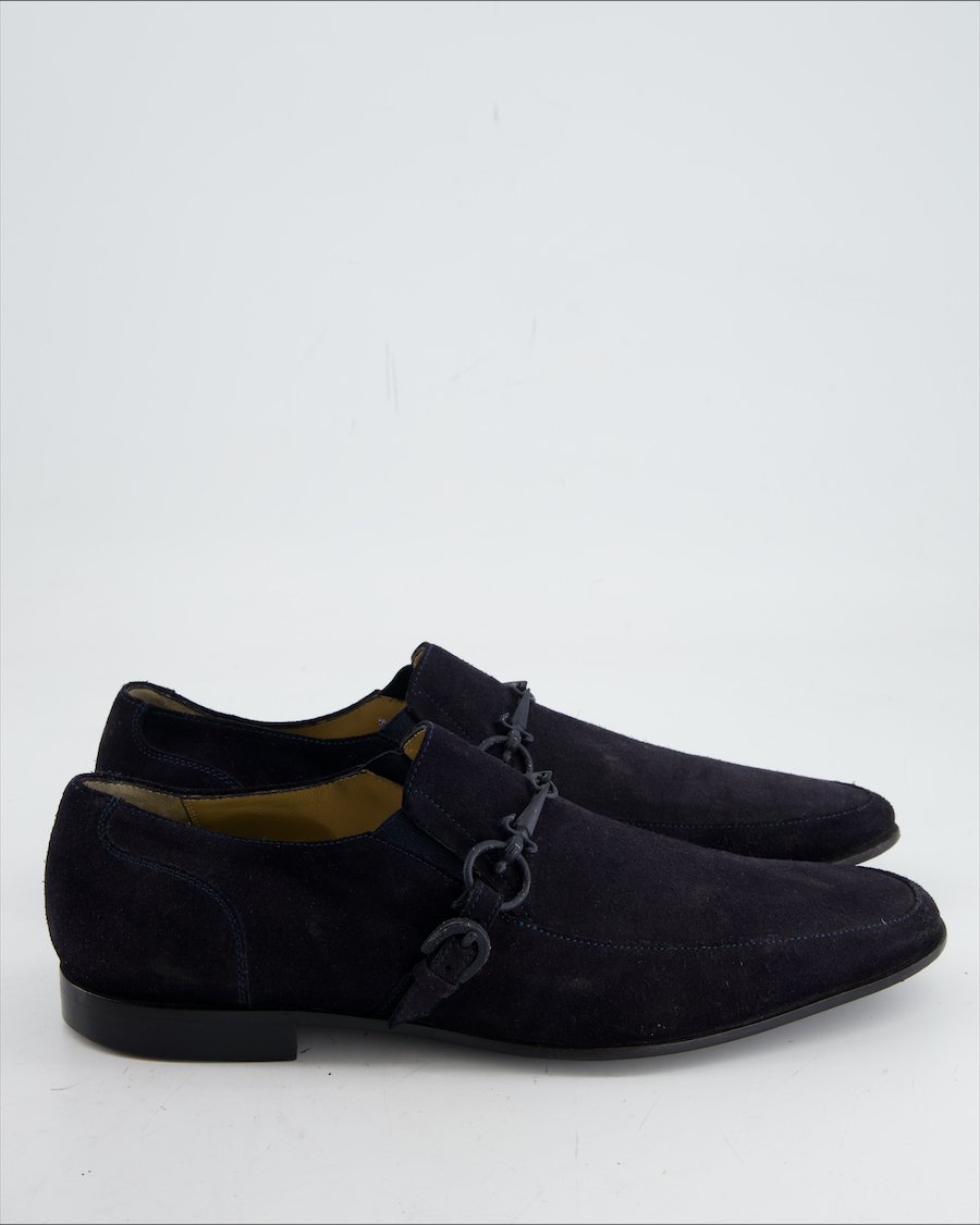 Cesare Paciotti Flats Suede Blue Eu 44