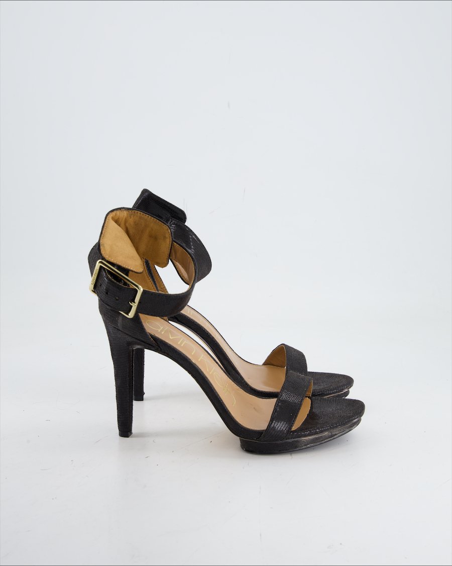 Calvin Klein Heels Leather Black Eu 38