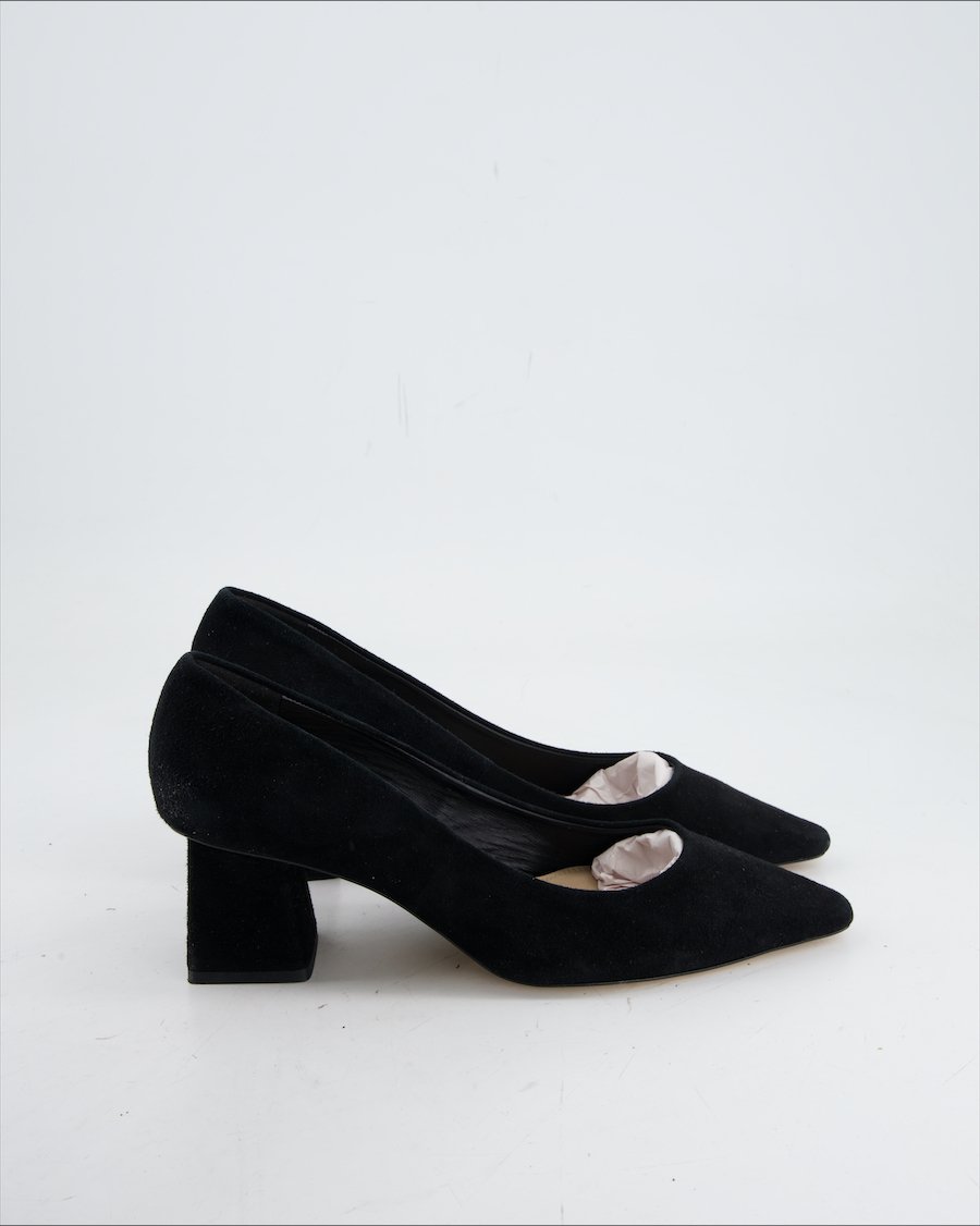 Massimo Dutti Heels Suede Black Eu 40