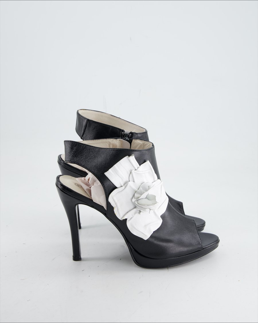 Alba Moda Heels Leather Black