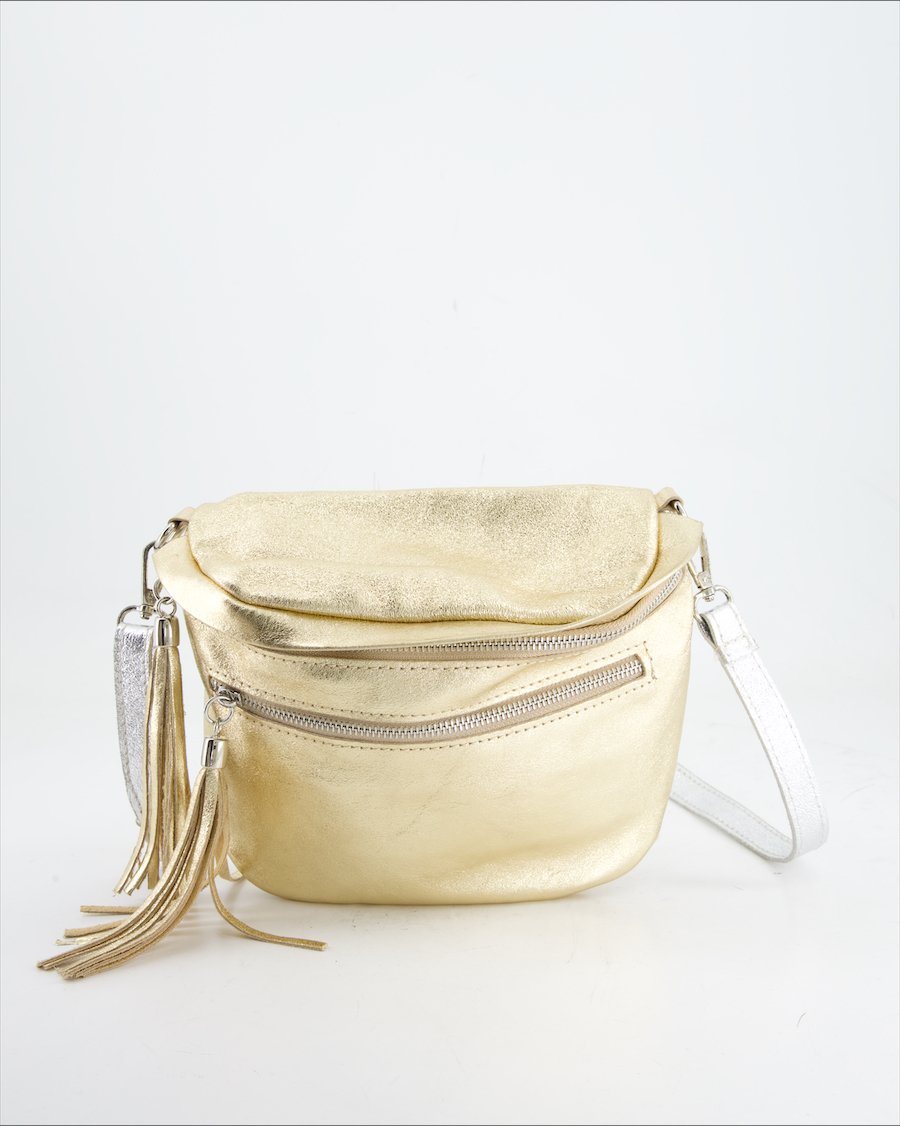Unbranded Crossbody Bag Leather Gold