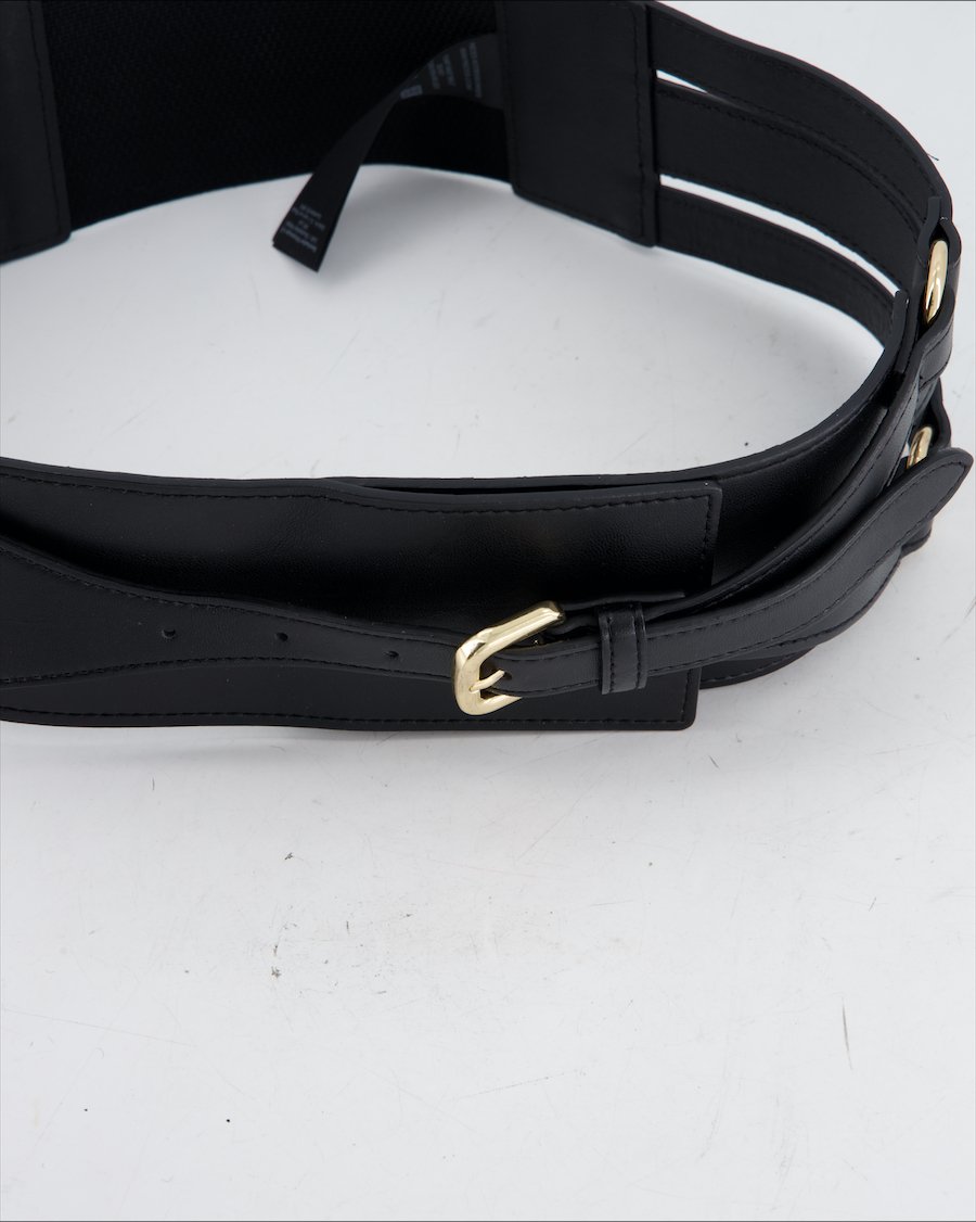 Pieces Belt Leather Black