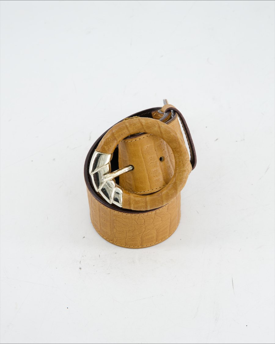 Gianni Versace Belt Leather Camel