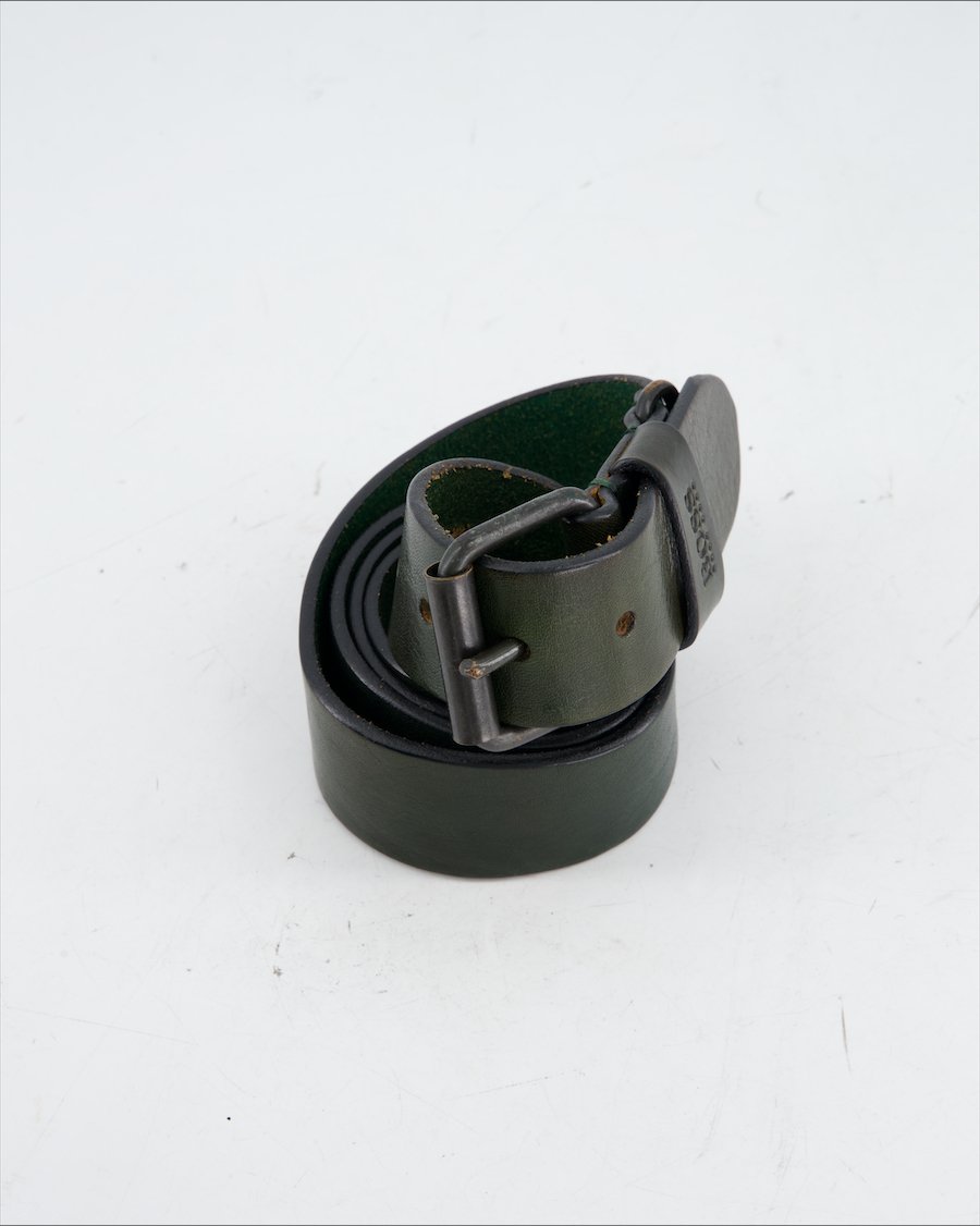 Hugo Boss Belt Leather Green