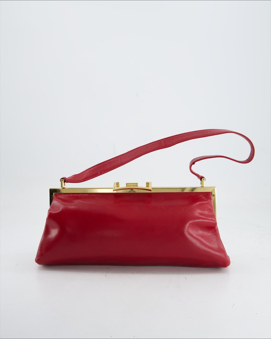 Sergio Rossi  Shoulder Bag Leather Red