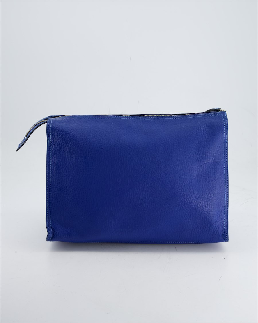 F.Hammann Clutch Bag Leather Blue