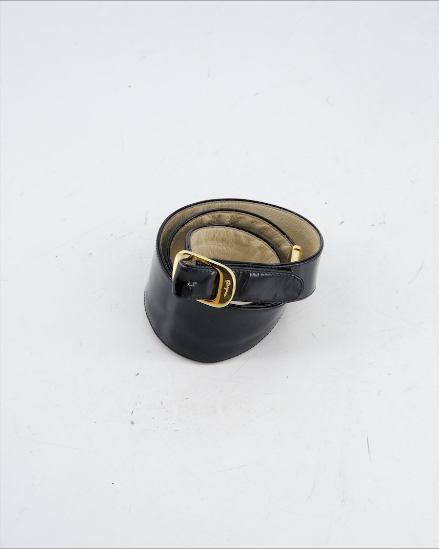 Ferragamo Belt Leather Black