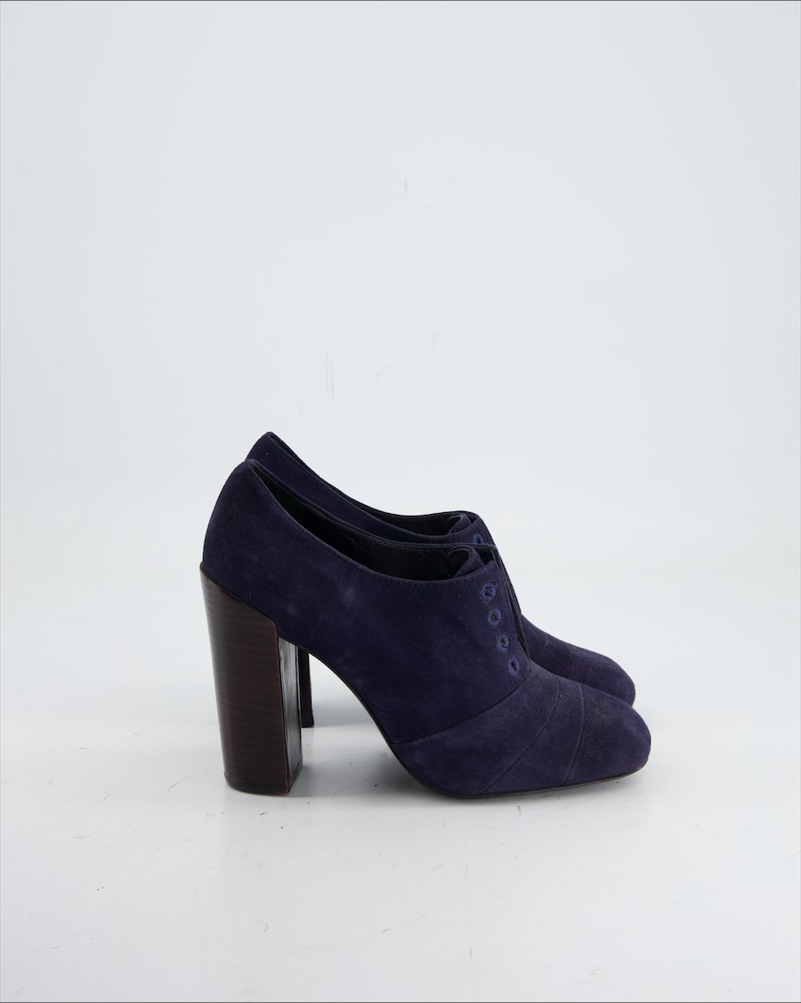 Tory Burch Flats Suede Blue Eu 36.5