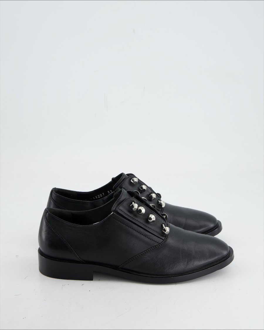 Balenciaga Flats Leather Black Eu 37