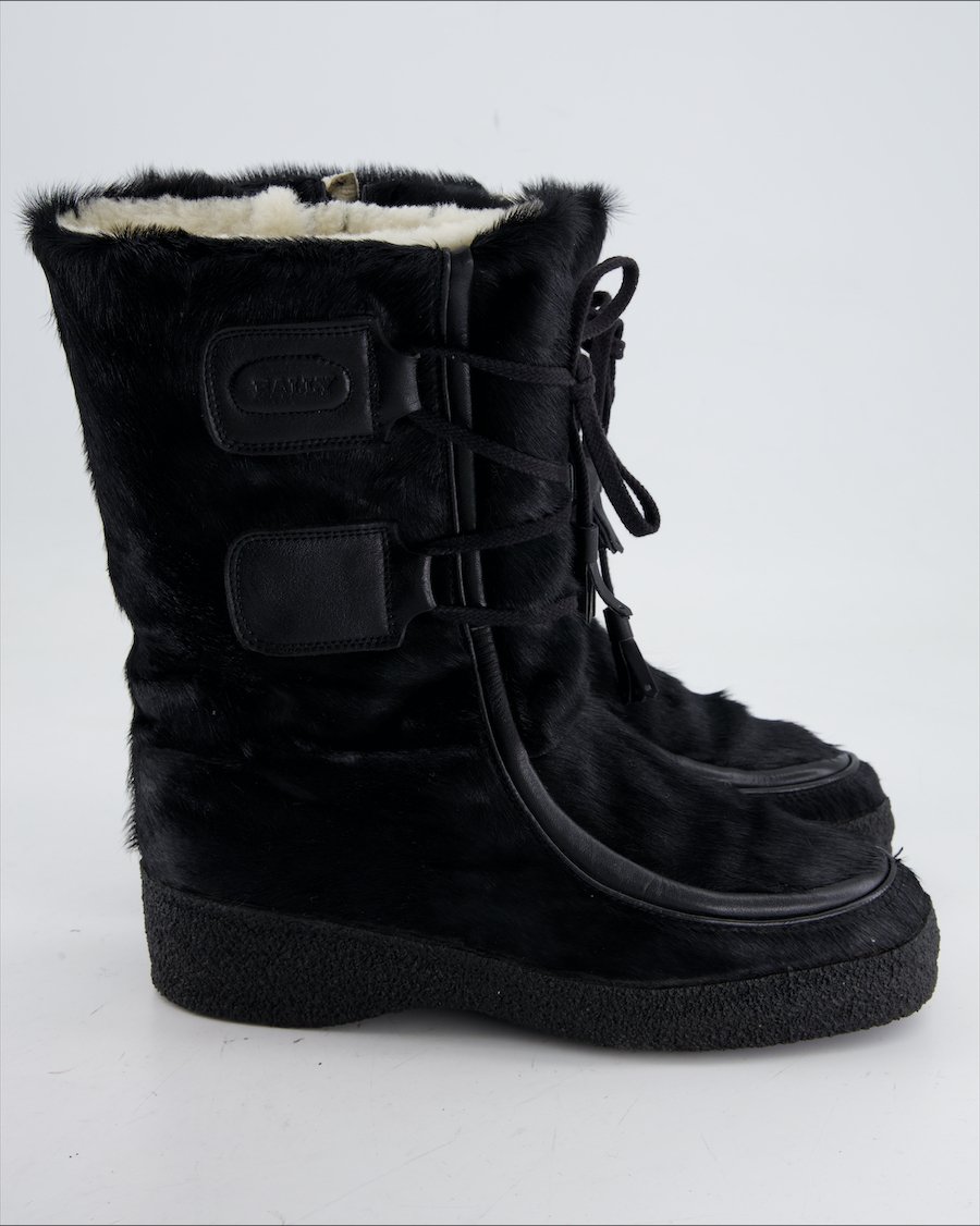 Bally Boots Faux Fur Black Eu 41