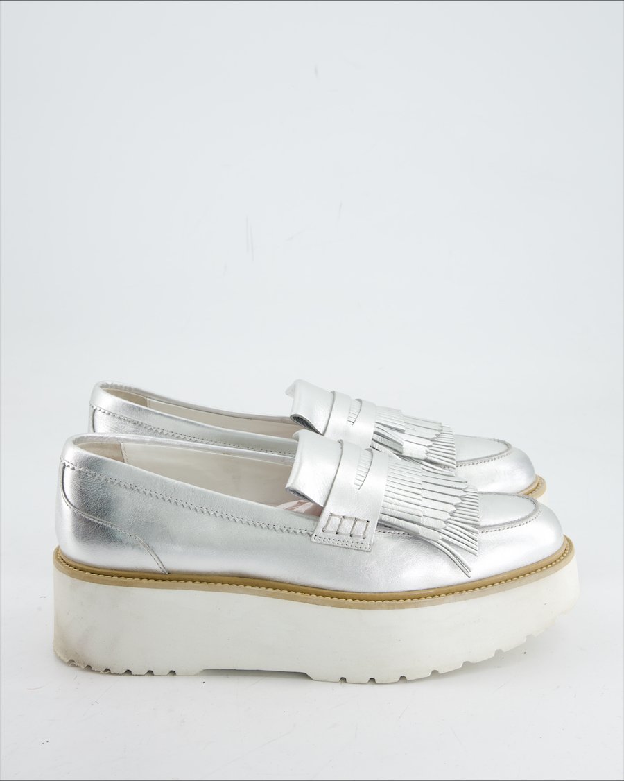 Hogan Flats Leather Silver Eu 39.5