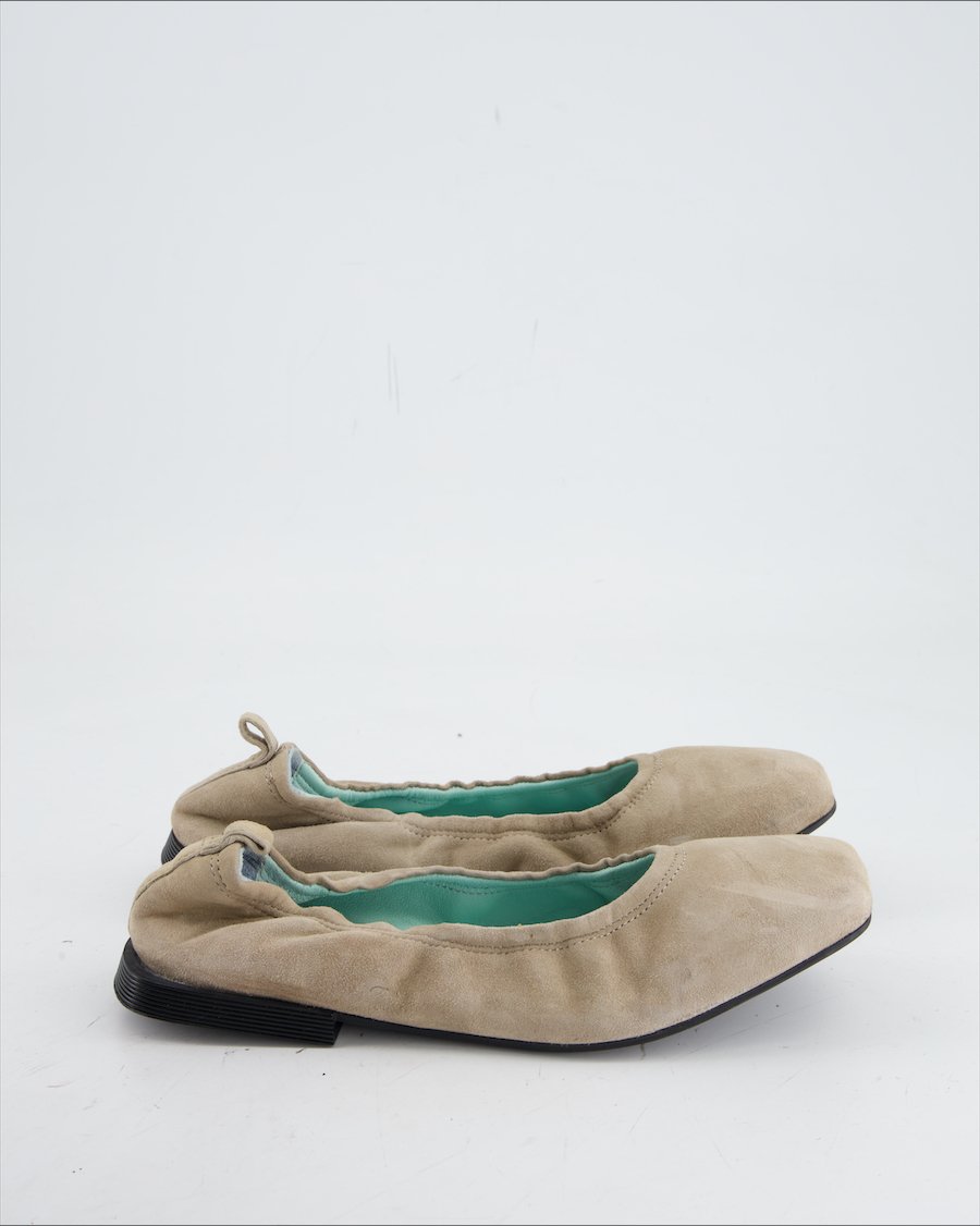 Mjus Flats Suede Beige Eu 39