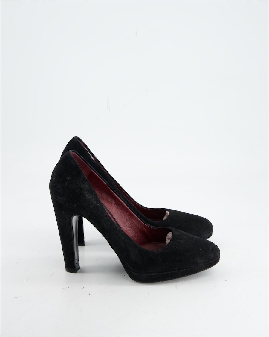 Prada Heels Suede Black Eu 37