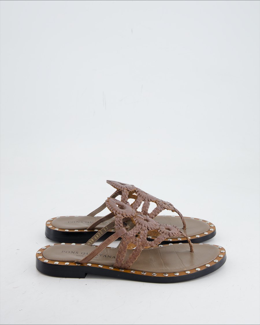 Pons Quintana Sandals Leather Brown Eu 37